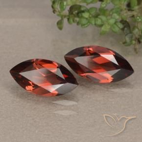 Gemas de Granate piropo Rojo medio natural de 2.44 ct, Marquesa, VVS-VS
