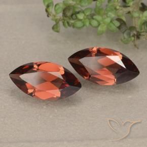 Gemas de Granate piropo Rojo medio natural de 2.39 ct, Marquesa, VVS-VS