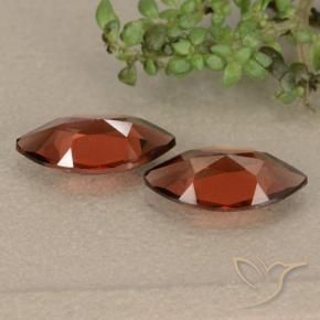 Gemas de Granate piropo Rojo medio natural de 2.39 ct, Marquesa, VVS-VS