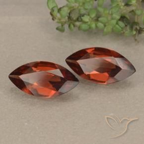 Gemas de Granate piropo Rojo medio natural de 1.82 ct, Marquesa, VVS-VS