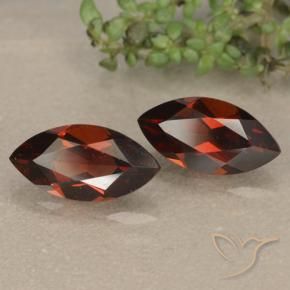 Gemas de Granate piropo Rojo oscuro natural de 2.57 ct, Marquesa, VVS-VS