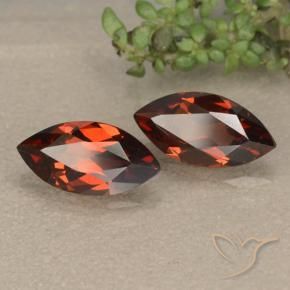 Gemas de Granate piropo Rojo oscuro natural de 2.37 ct, Marquesa, VVS-VS