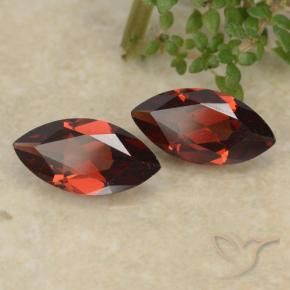 Gemas de Granate piropo Rojo oscuro natural de 2.44 ct, Marquesa, VVS-VS
