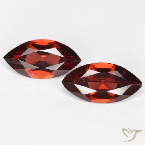 2.25ctw Natural Rojo oscuro Granate piropo, Marquesa, VVS-VS