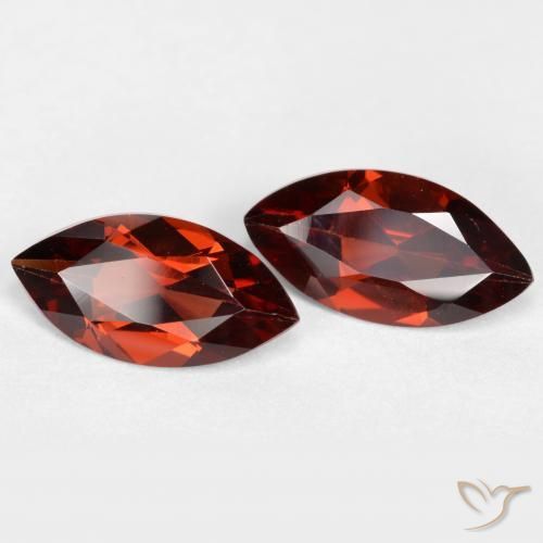 Gemas de Granate piropo Rojo oscuro natural de 2.25 ct, Marquesa, VVS-VS