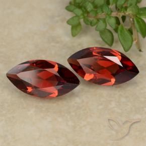 Gemas de Granate piropo Rojo oscuro natural de 2.16 ct, Marquesa, VVS-VS