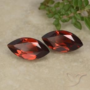 Gemas de Granate piropo Rojo oscuro natural de 2.38 ct, Marquesa, VVS-VS