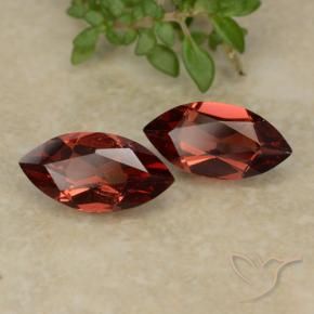 Gemas de Granate piropo Rojo escarlata natural de 2.17 ct, Marquesa, VVS-VS
