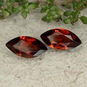 Gemas de Granate piropo Rojo medio natural de 2.26 ct, Marquesa, VVS-VS