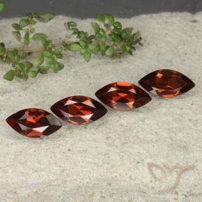 Gemas de Granate piropo Rojo oscuro natural de 4.35 ct, Marquesa, VVS-VS