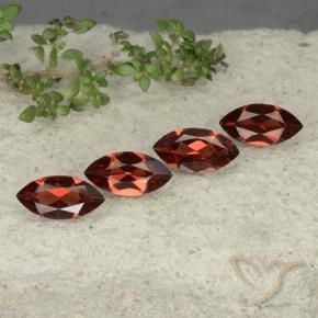 Gemas de Granate piropo Rojo oscuro natural de 4.50 ct, Marquesa, VVS-VS