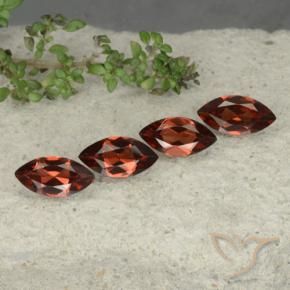 Gemas de Granate piropo Rojo oscuro natural de 4.79 ct, Marquesa, VS