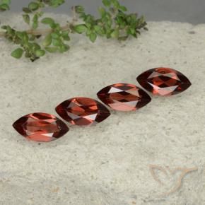 Gemas de Granate piropo Rojo oscuro natural de 4.89 ct, Marquesa, VVS-VS