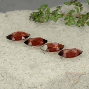 Gemas de Granate piropo Rojo oscuro natural de 4.89 ct, Marquesa, VVS-VS