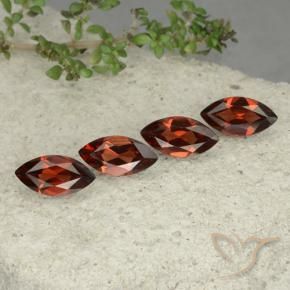Gemas de Granate piropo Rojo oscuro natural de 4.88 ct, Marquesa, VS