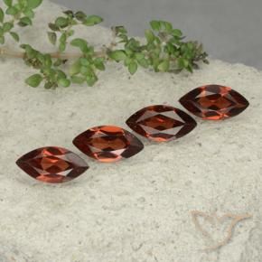 Gemas de Granate piropo Rojo medio natural de 4.64 ct, Marquesa, VS