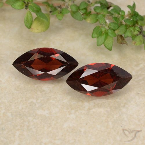 2.36ctw Natural Rojo sangría Granate piropo, Marquesa, VVS-VS