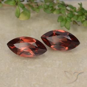Gemas de Granate piropo Rojo medio natural de 2.41 ct, Marquesa, VVS-VS