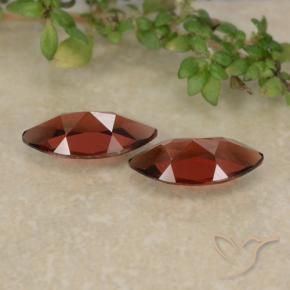 Gemas de Granate piropo Rojo medio natural de 2.41 ct, Marquesa, VVS-VS
