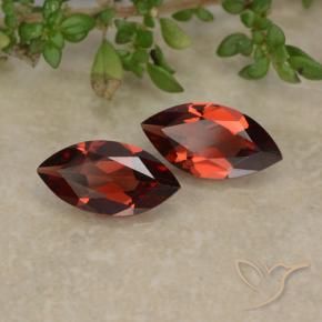 Gemas de Granate piropo Rojo oscuro natural de 2.10 ct, Marquesa, VVS-VS