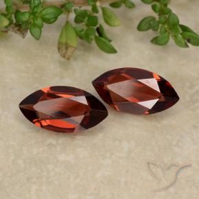 Gemas de Granate piropo Rojo medio natural de 2.09 ct, Marquesa, VVS-VS