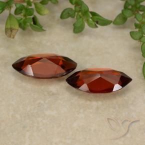 Gemas de Granate piropo Rojo medio natural de 2.09 ct, Marquesa, VVS-VS
