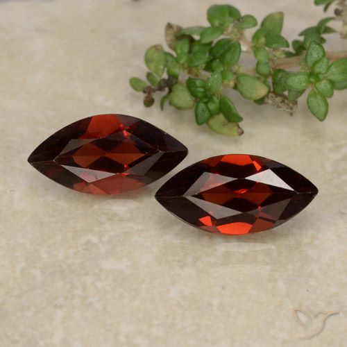 2.47ctw Natural Rojo sangría Granate piropo, Marquesa, VVS-VS