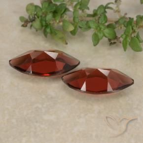 Gemas de Granate piropo Rojo oscuro natural de 2.47 ct, Marquesa, VVS-VS