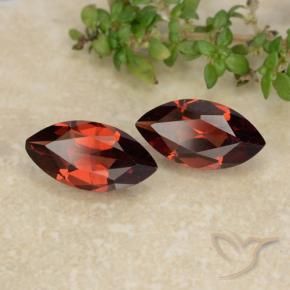 Gemas de Granate piropo Rojo oscuro natural de 2.43 ct, Marquesa, VVS-VS