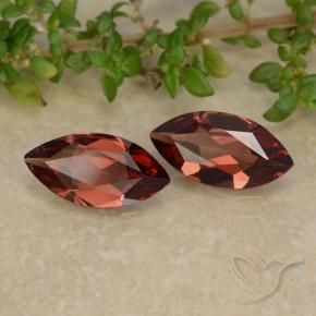 Gemas de Granate piropo Rojo oscuro natural de 1.97 ct, Marquesa, VVS-VS