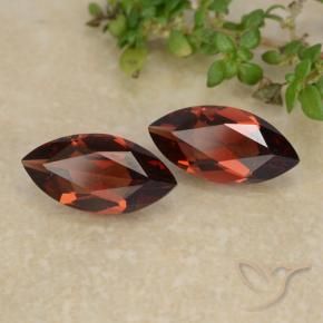 Gemas de Granate piropo Rojo oscuro natural de 2.22 ct, Marquesa, VVS-VS