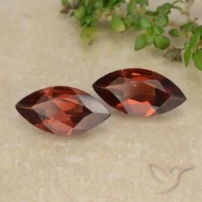 Gemas de Granate piropo Rojo medio natural de 1.74 ct, Marquesa, VVS-VS