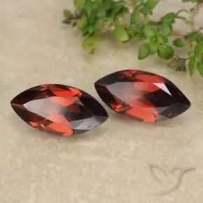 Gemas de Granate piropo Rojo oscuro natural de 2.33 ct, Marquesa, VVS-VS