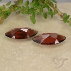 Gemas de Granate piropo Rojo oscuro natural de 2.22 ct, Marquesa, VVS-VS