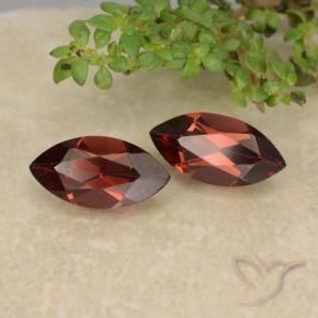 Gemas de Granate piropo Rojo oscuro natural de 2.21 ct, Marquesa, VVS-VS