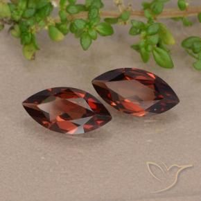 Gemas de Granate piropo Rojo oscuro natural de 2.01 ct, Marquesa, VVS-VS