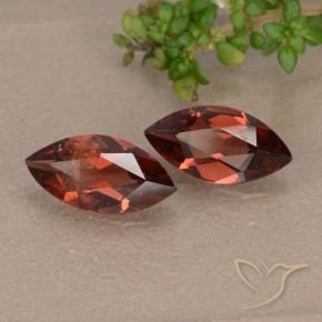 Gemas de Granate piropo Rojo escarlata intenso natural de 2.06 ct, Marquesa, VVS-VS
