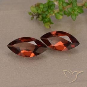 Gemas de Granate piropo Rojo oscuro natural de 1.83 ct, Marquesa, VVS-VS