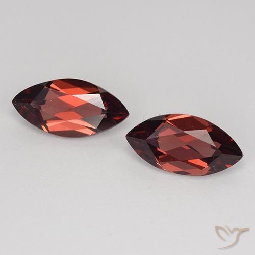 Gemas de Granate piropo Rojo oscuro natural de 2.39 ct, Marquesa, VVS-VS
