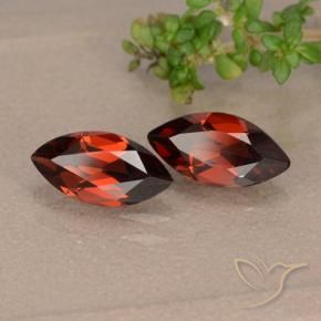 Gemas de Granate piropo Rojo oscuro natural de 2.21 ct, Marquesa, VVS-VS