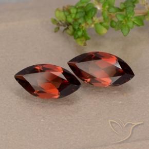 Gemas de Granate piropo Rojo oscuro natural de 2.20 ct, Marquesa, VVS-VS