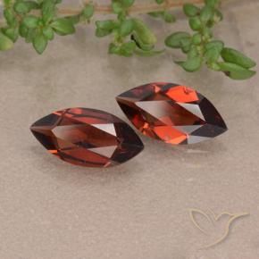 Gemas de Granate piropo Rojo oscuro natural de 2.18 ct, Marquesa, VVS-VS