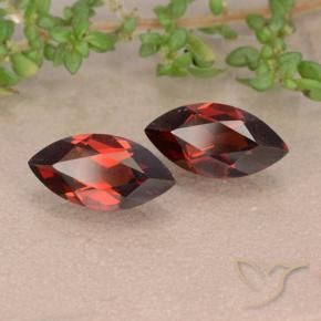 Gemas de Granate piropo Rojo oscuro natural de 2.32 ct, Marquesa, VVS-VS