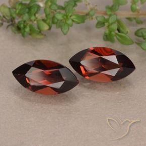 Gemas de Granate piropo Rojo oscuro natural de 2.94 ct, Marquesa, VVS-VS