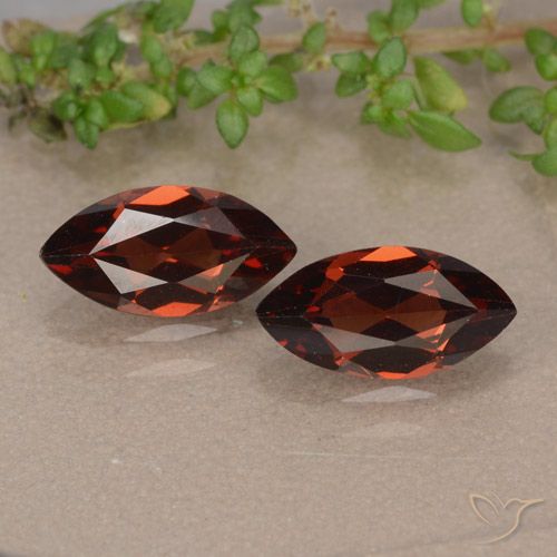 2.46ctw Natural Rojo escarlata intenso Granate piropo, Marquesa, VVS-VS