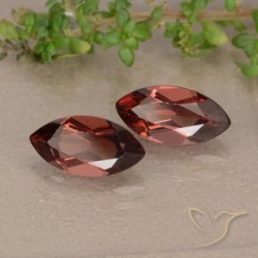 Gemas de Granate piropo Rojo oscuro natural de 2.54 ct, Marquesa, VVS-VS