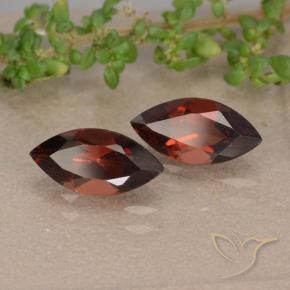 Gemas de Granate piropo Rojo oscuro natural de 2.51 ct, Marquesa, VVS-VS