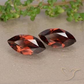 Gemas de Granate piropo Rojo oscuro natural de 2.32 ct, Marquesa, VVS-VS
