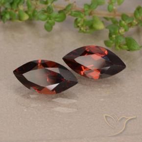 Gemas de Granate piropo Rojo sangre intenso natural de 2.51 ct, Marquesa, VVS-VS