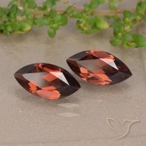 Gemas de Granate piropo Rojo oscuro natural de 2.38 ct, Marquesa, VVS-VS